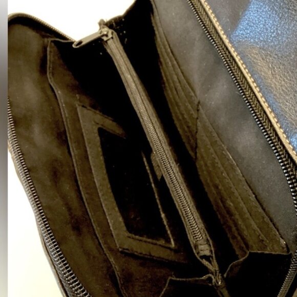 Giani Bernini Black Pebbled Leather Satchel Bag - Picture 8 of 10